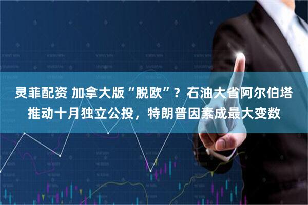 灵菲配资 加拿大版“脱欧”？石油大省阿尔伯塔推动十月独立公投，特朗普因素成最大变数