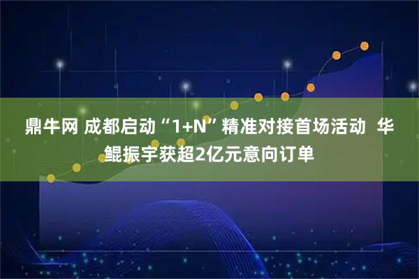 鼎牛网 成都启动“1+N”精准对接首场活动  华鲲振宇获超2亿元意向订单
