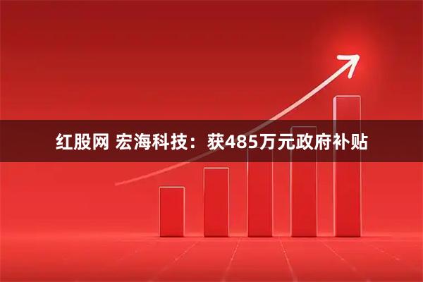 红股网 宏海科技：获485万元政府补贴