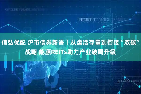 信弘优配 沪市债券新语丨从盘活存量到衔接“双碳”战略 能源REITs助力产业破局升级