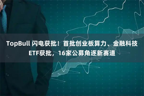 TopBull 闪电获批！首批创业板算力、金融科技ETF获批，16家公募角逐新赛道
